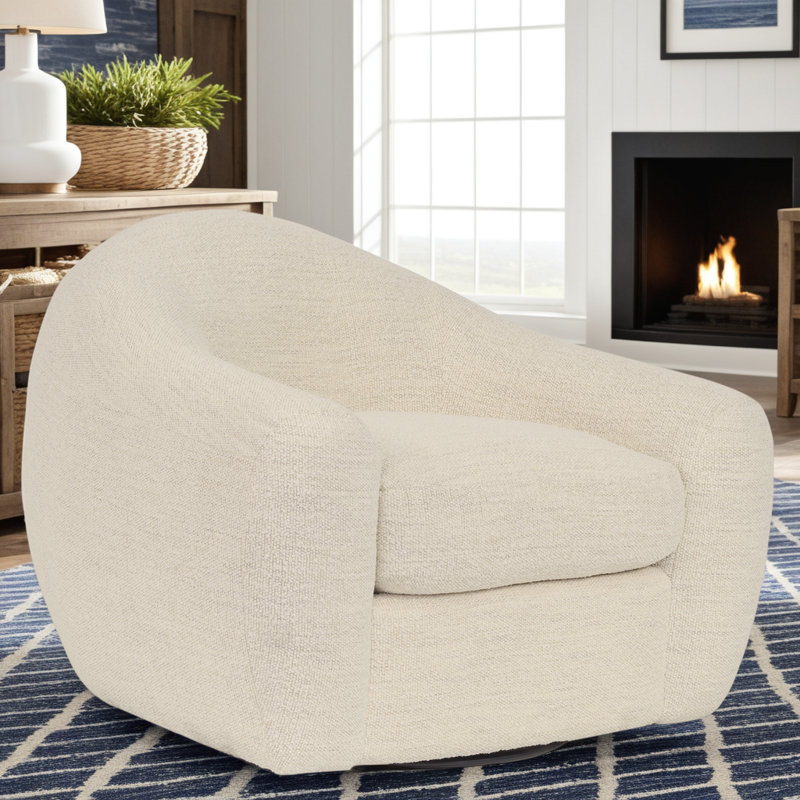 Terriah Upholstered Swivel Armchair