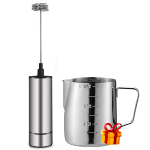 Mousseur à lait en acier inoxydable professionnel 21 000 tr / min avec pichet