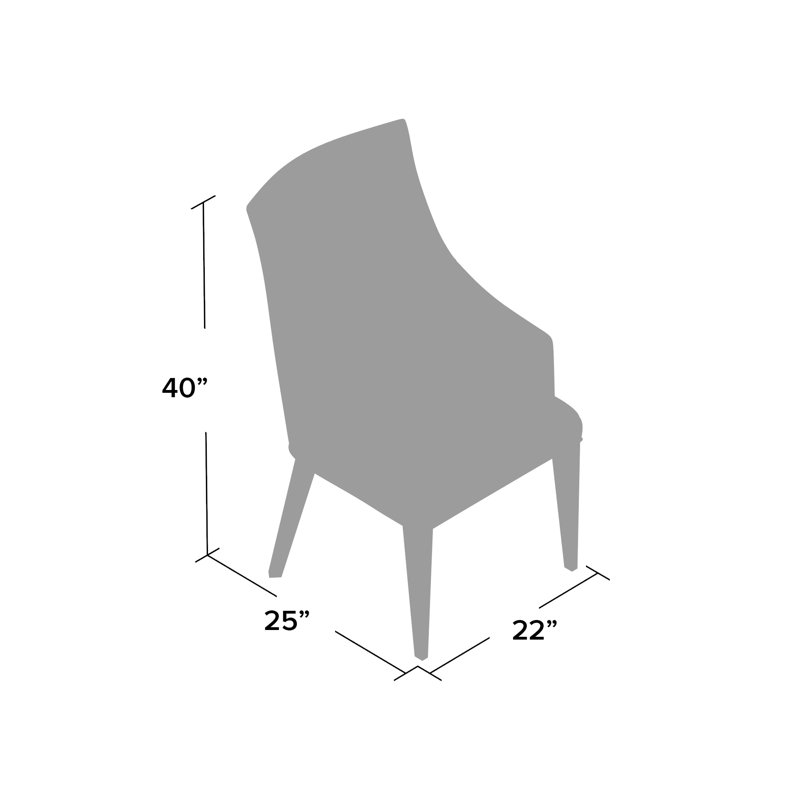 TA Studio 19.5'' H Fabric Upholstered Armchair, Rowan