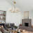 5-Light Modern Dimmable Chandelier With Fabric Shades-1571777158