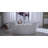 67" X 30" Freestanding Hourglass Soaking Acryic Bathtub, In White, With Brushed Nickel Overflow And Drain