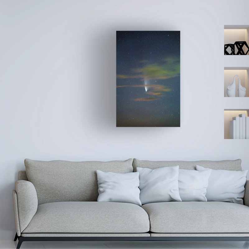 Art mural sur toile tendue - Royce Bair «Comet Through Cosmos», art mural pour le salon, la chambre à coucher ou le bureau - 22 x 32
