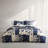 Marimekko Unikko Cotton Blue Duvet Cover Set-71198521-67154072