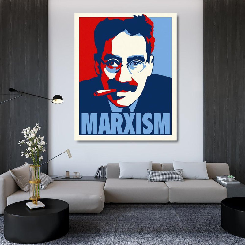 George George Hollywood, galerie de photos d'archives sur toile tendue sous le titre: Groucho marxism, H 44 po x l 36 po