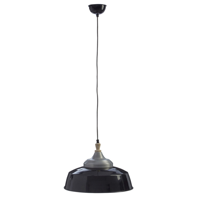 Finn 1 - Light Bowl Pendant, Black, Large