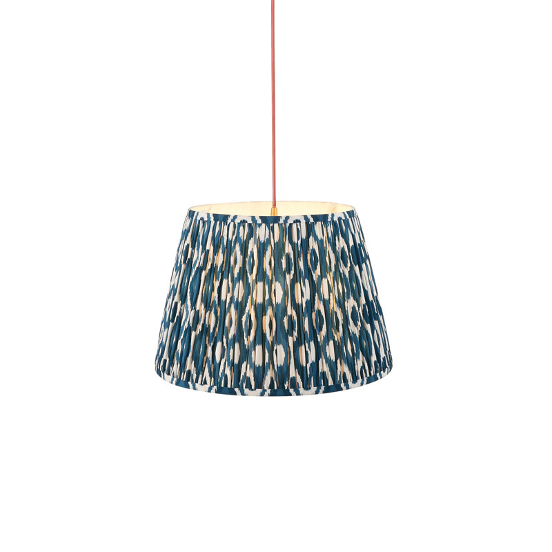 Parksdale 1 - Light Brushed Brass Pendant, Blue