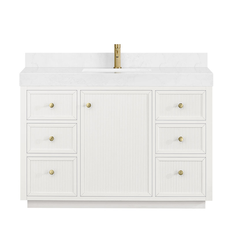 Ensemble de meuble-lavabo à simple cuve 48 po Peryman, Blanc