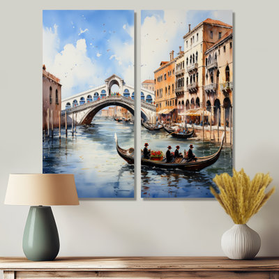 Italie, pont du Rialto, Ponte I - art mural beige
