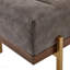 Banc rembourré avec repose-pieds capitonné