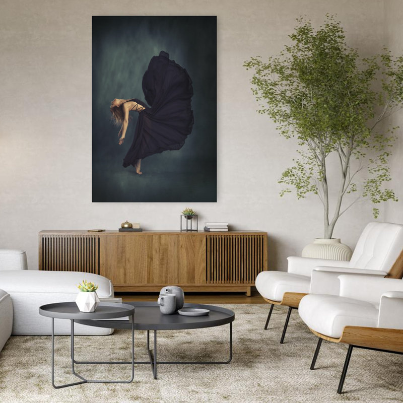 Robe, art mural contemporain abstrait, H 48 po x l 32 po