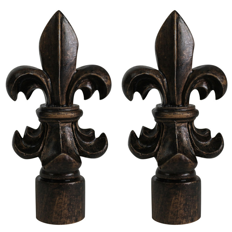 Delp Fleur de Lis Lamp Finial, Antique Bronze