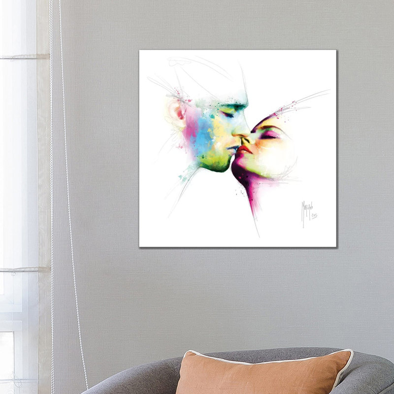 Le Baiser by Patrice Murciano - Wrapped Canvas Painting, 45.72 cm H x 45.72 cm W