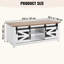 Table basse en bois blanc 26,97 x 52,76 x 6,89 po - VEVOR
