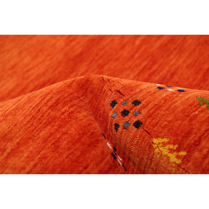 Kashkuli Gabbeh Orange Rug 5'1" x 7'6"