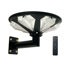 Lampadaire solaire extérieur de 42 cm (16,5 pouces) avec support en L à 90°, 648 DEL, étanche IP65, détecteur de mouvement, télécommande