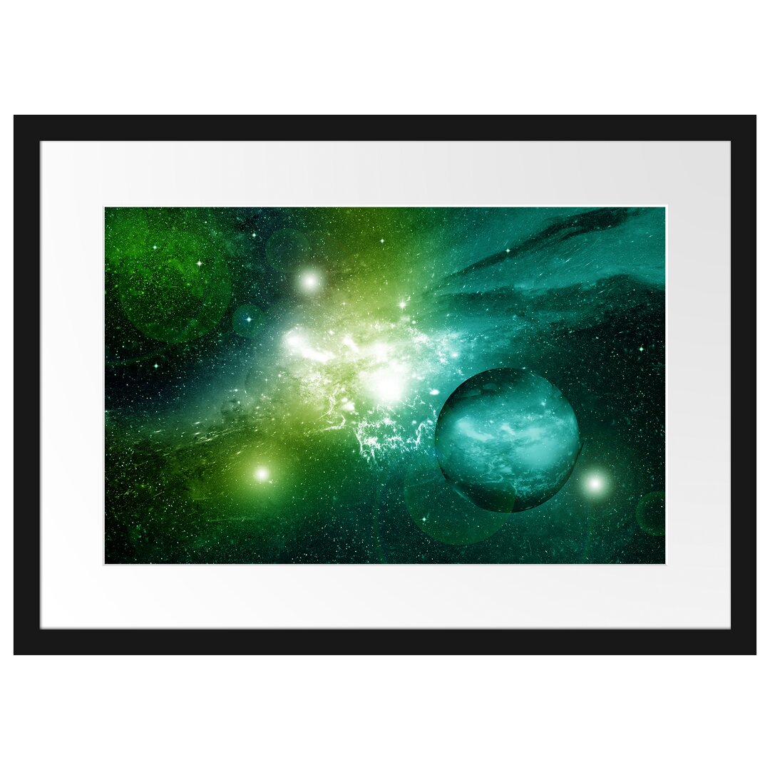 Gerahmtes Poster Sternenstaub Gasnebel Galaxie