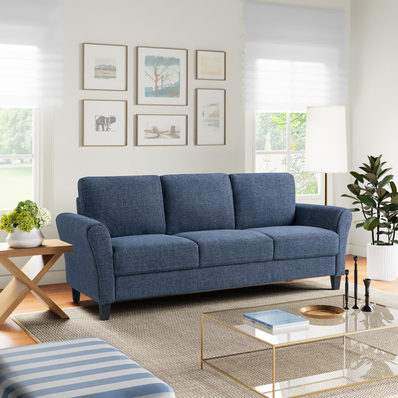 Ashfield Upholstered 78.75'' Sofa, Blue