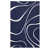 Bleu marine / tourbillon blanc