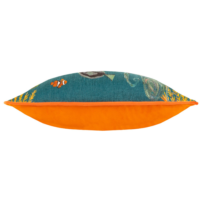 Floral Teal Rectangular Cushion