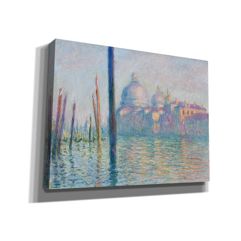 «Le Grand Canal» par Claude Monet, art mural sur toile, H 12 po x l 16 po