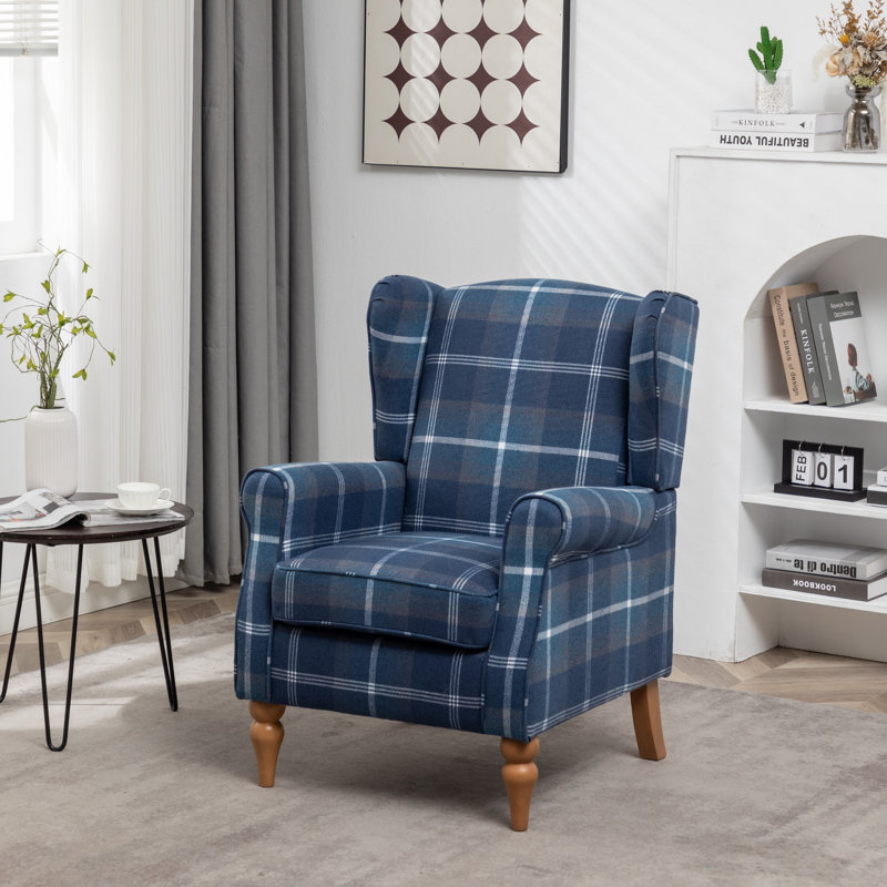 Ponshewaing Upholstered Armchair, Blue