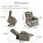 Velvet Power Lift Recliner Chair for Elderly with Massage & Heat, Electric Reclining Sofa with Cup Holders and Storage Pockets for Living Room-738802421