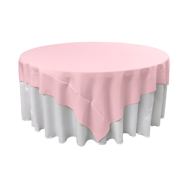 Solid Color Square Tablecloth - Basics by Wayfair™, Light Pink, 72" Square