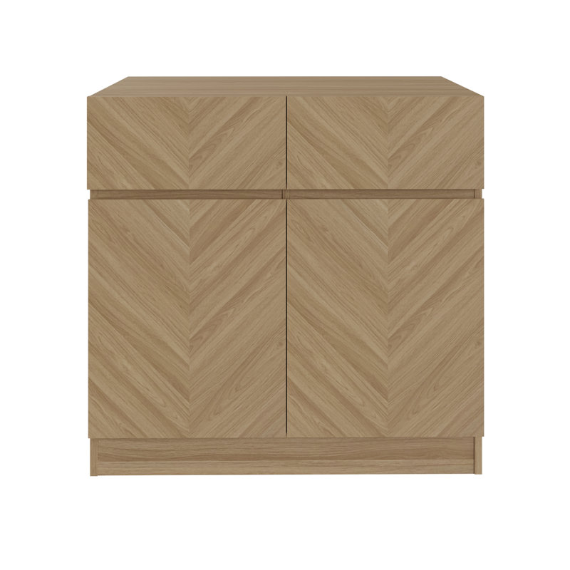 Collins 79 Cm 2 Drawer Sideboard, Euro Oak