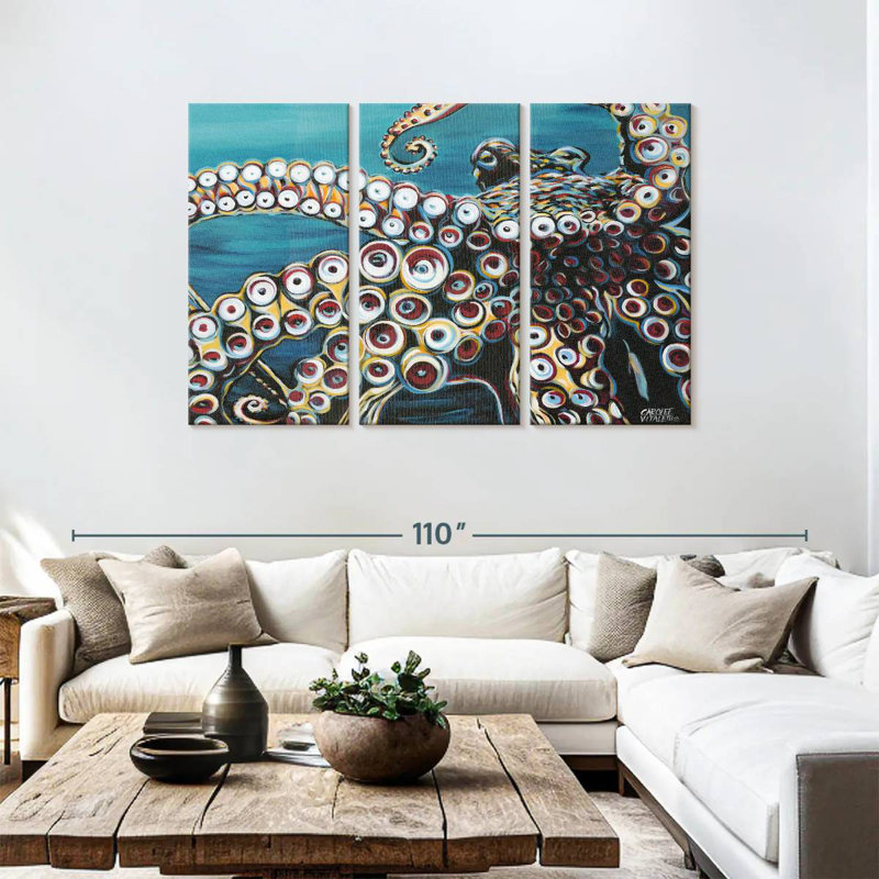 Brampt Wild Octopus I, 48" H x 74" W