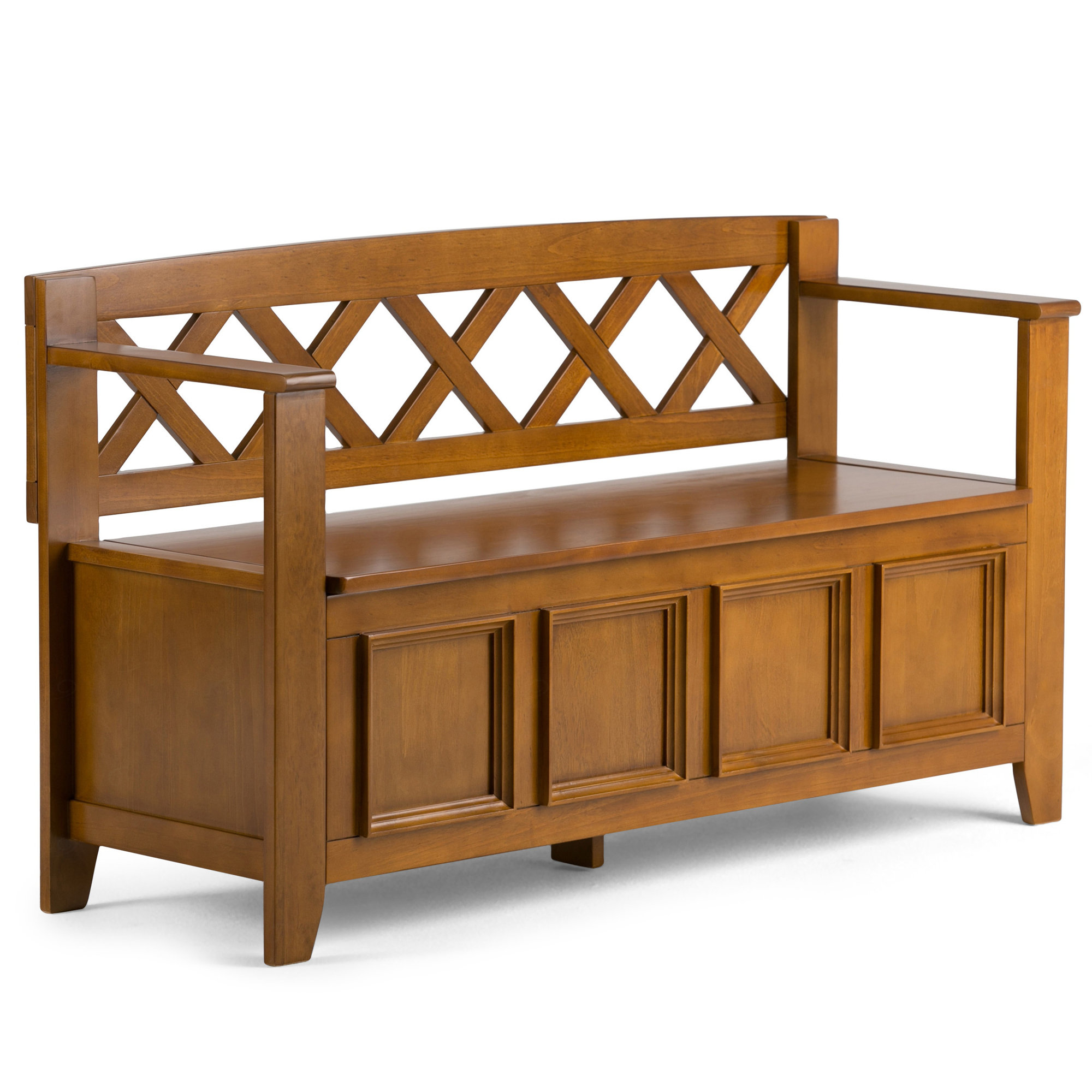 VASAGLE Industrial Storage Bench with Padded Seat