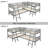 L-Shaped Bunk Bed With Ladder,Twin Size-Gray