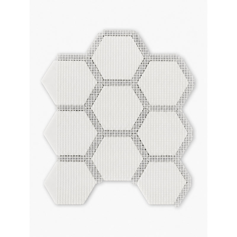 3 po DOLOMITE AVEC MOSAIQUE MARBRE BARDIGLO