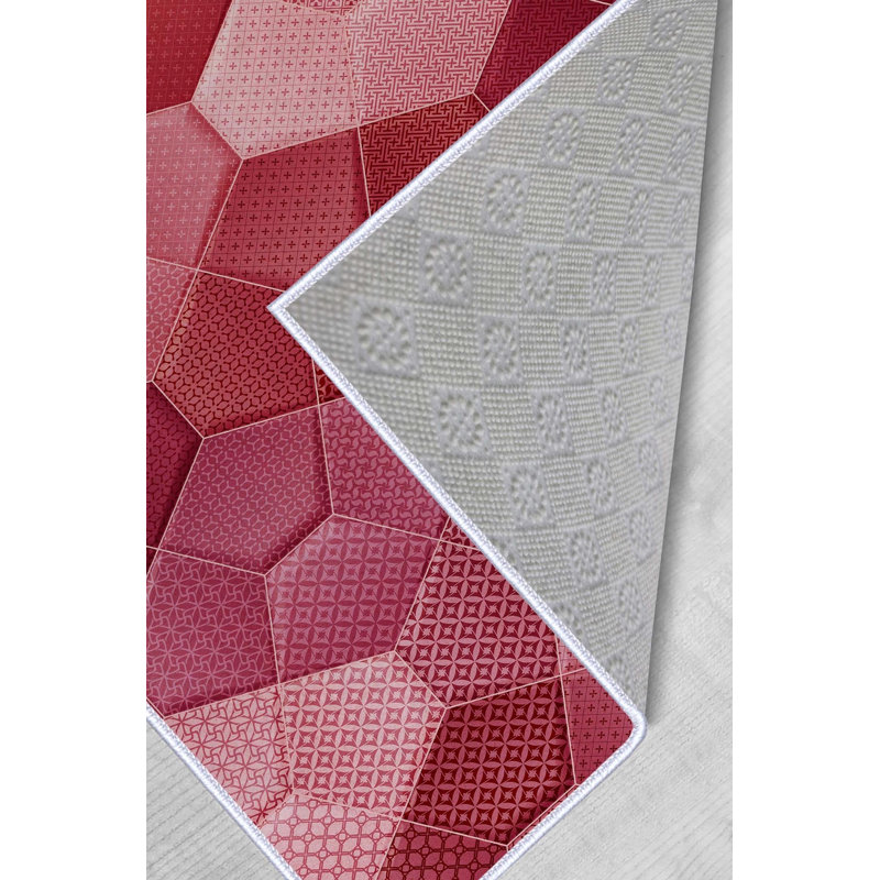 Stylish Woven Carpet, 100% Polyester, 4.0 x 5.9 Feet | 3D Digital Printing, Antibacterial, Non-Slip PVC Underside | Machine Washable, Pile Height: 0.3 Inches, Perfect for Living Room & Bedroom Decor