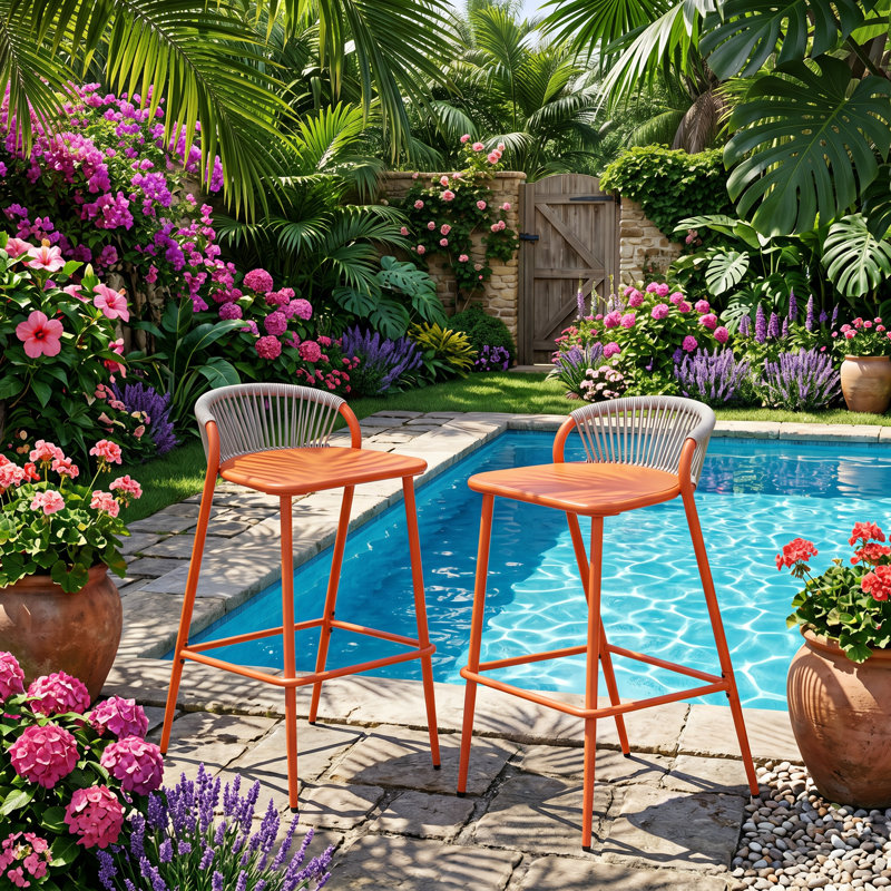 Ensemble de 2 tabourets de bar Christopher Knight Home l 23,25 po x P 19,5 po x H 34,25 po