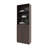 Stained Walnut Bookcase With Open Storage And 2 Doors