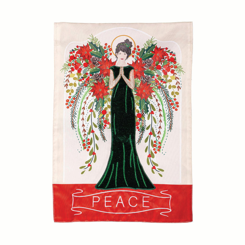 Applique florale ange drapeau de jardin