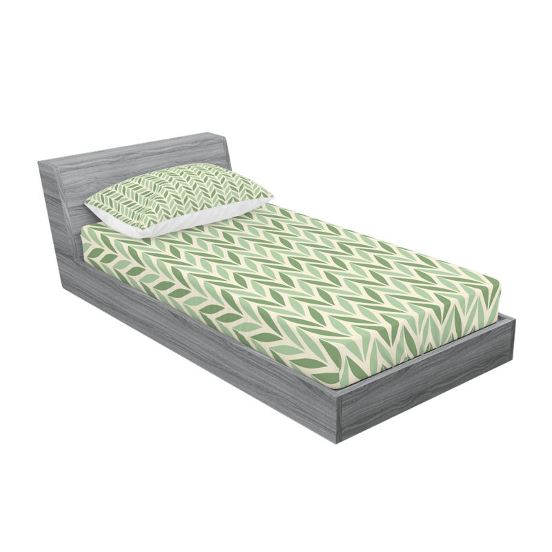 Microfiber Chevron Sheet Set, Twin XL Sheet Set with Fitted Sheet