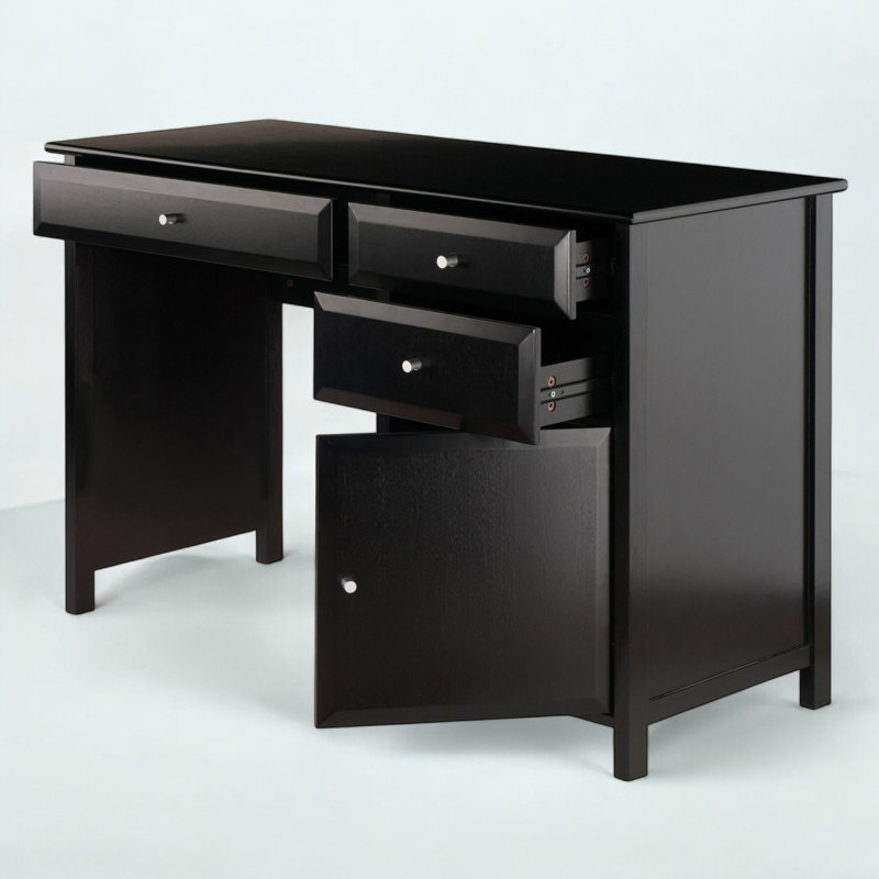Bureau d'écriture Lyric, 30.73" H x 47.21" W x 20.20" D, Noir, noir, noir, noir
