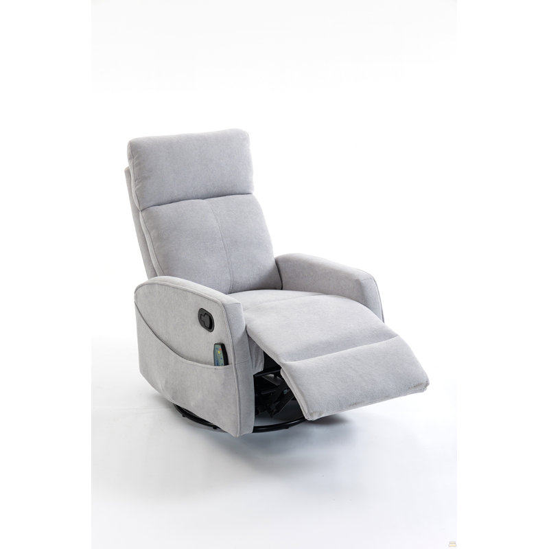 Short Plush Manual Button Armchair Sofa, Gray