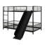 Metal Bunk Bed With Slide And Guardrails-196571182
