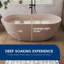 MEDUNJESS 59'' Freestanding Tub Solid Surface Freestanding Soaking Bathtub-121599998