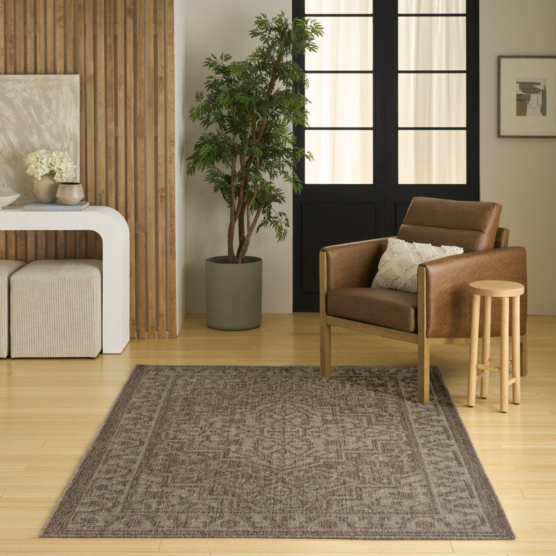 Gerritt Persian Indoor/Outdoor Area Rug, Rectangle 6' x 9'