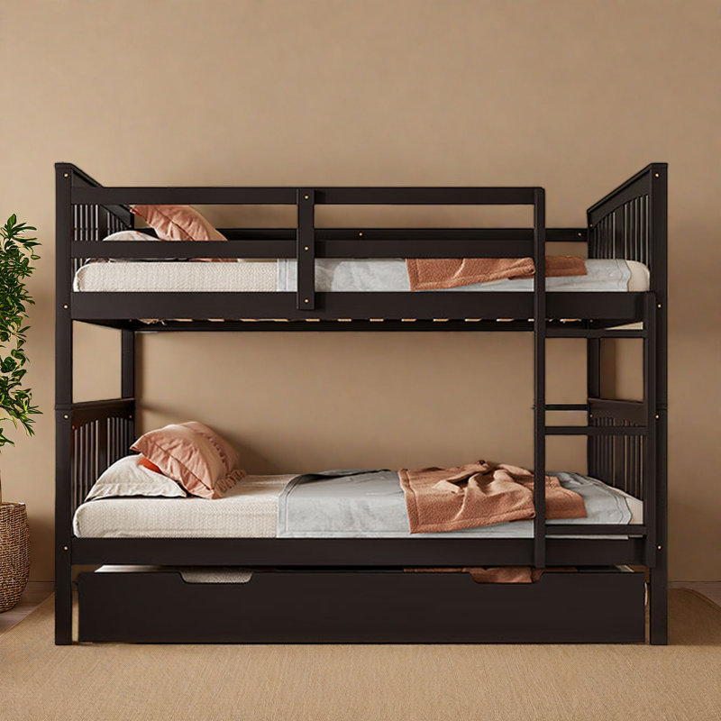 Convertible Bunk Bed With Trundle, Espresso