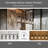 Baconton 45.3" W 5-Light Dimmable Linear Pendant with Crystal Accents