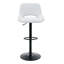 Ensemble de 2 tabourets de bar réglables Modern Modern, matériau en polyuréthane blanc, avec repose-pieds, peut supporter jusqu'à 250 livres-367238468