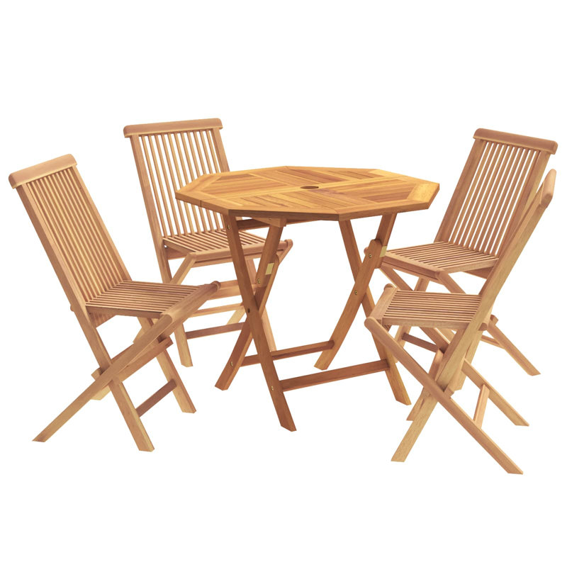 Solid Wood Patio Dining Set Table,, 4