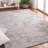 Floral Hand Tufted Wool/Cotton Floral Rug in Gray-1077173976