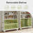 28.35" White 8-Tier Shoe Storage Cabinet With LED Light Strip