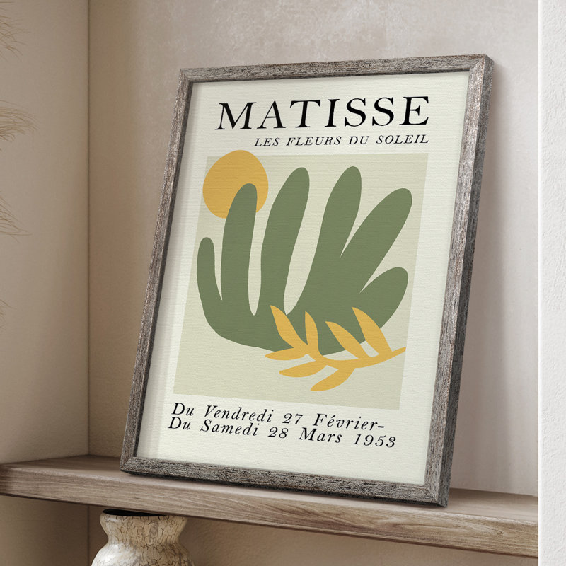 Matisse CCLxxviii, reproduction encadrée - bois massif, Argent rétro, H 21 po x l 17 po