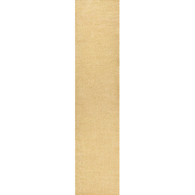 Asako Solid Low-Pile Mustard Rug
